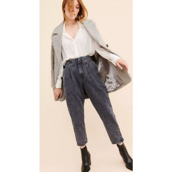 PRPS Molly Pleated Straight Jeans Grey Size 28 - Picture 1 of 16